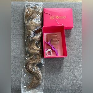 Blonde Brown Wavy Clip-In Hair Extensions - Natural Blend